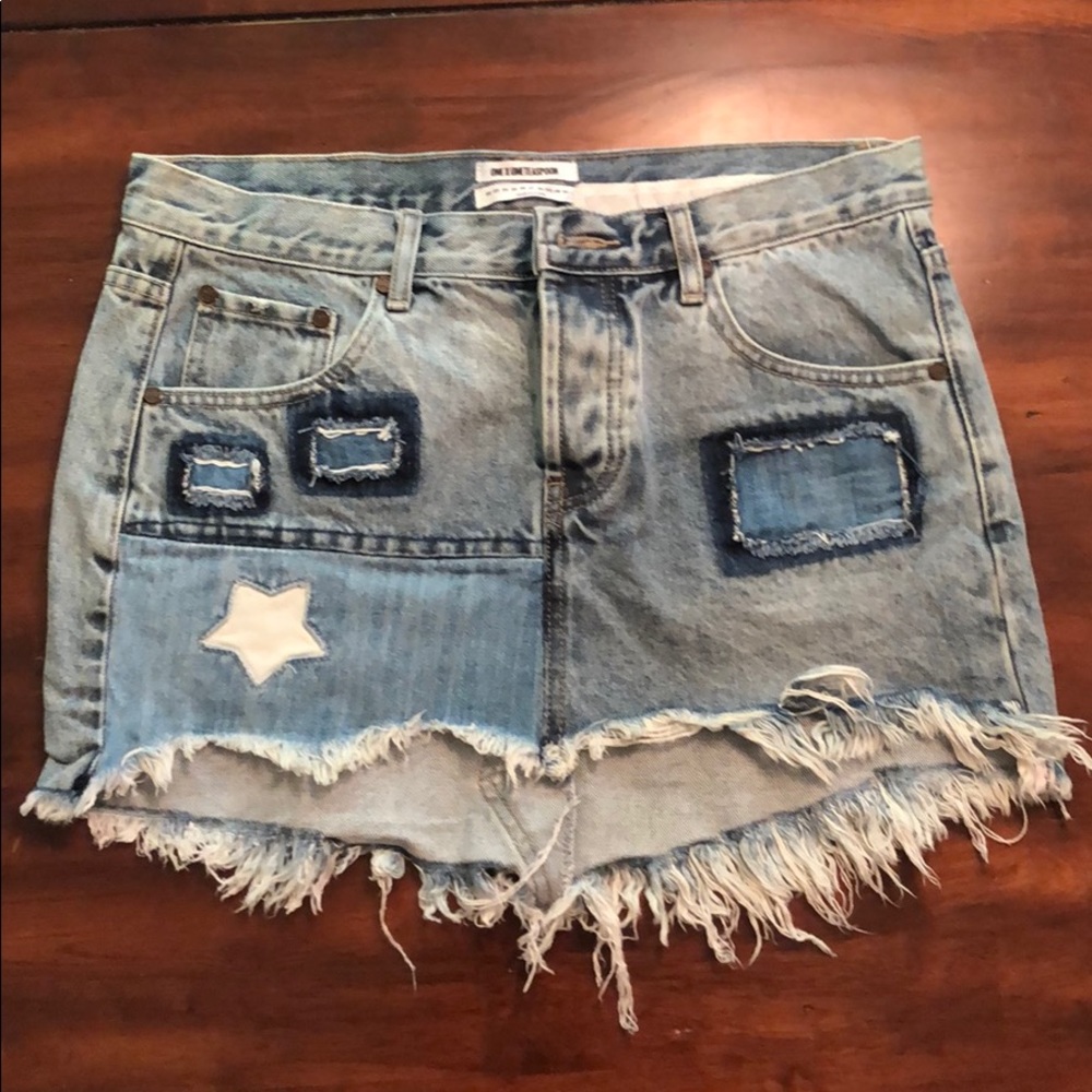 one x one teaspoon junkyard low rise skirt